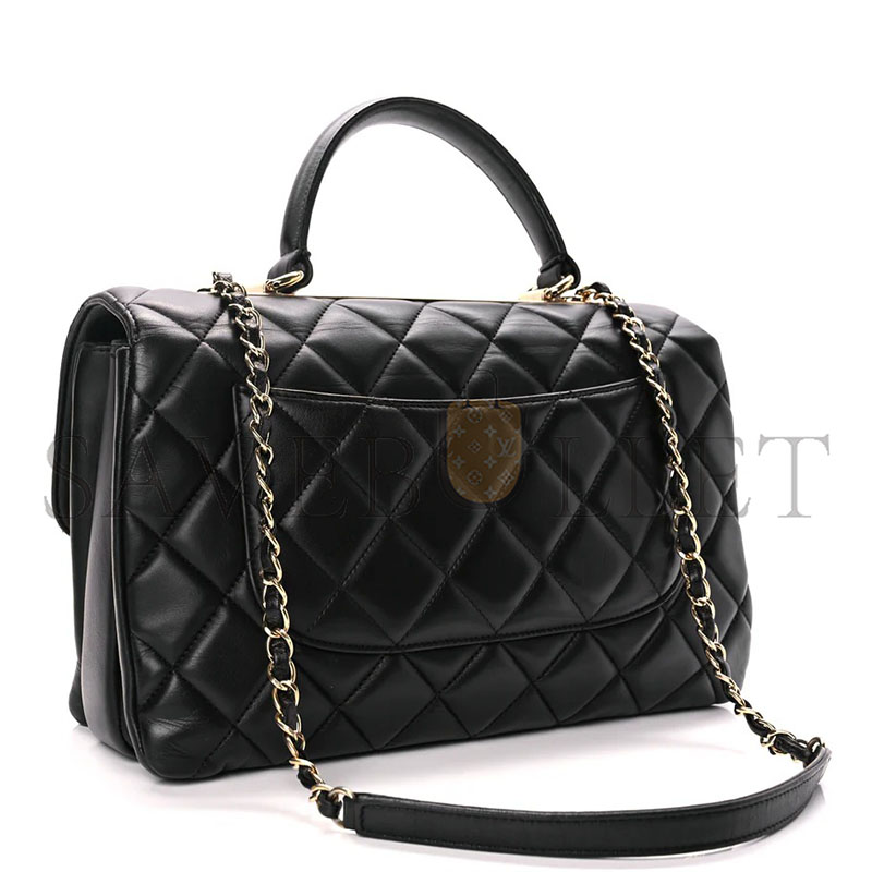 Ch**el master lambskin quilted medium trendy cc flap dual handle (29*20*10cm)